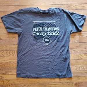 Peter Frampton & Cheap Trick 2015 Concert T-Shirt, Men's XL